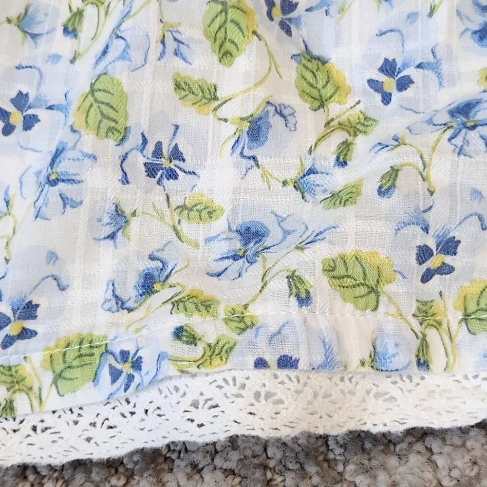 Joie girl's tiered vibrant floral dress blue green size 6